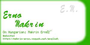 erno makrin business card